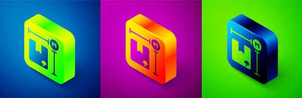 等距纸箱纸箱计量图标图片下载