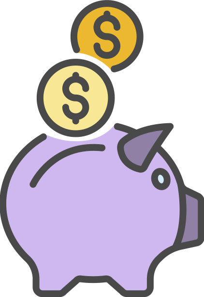 储蓄罐图标颜色轮廓图片下载