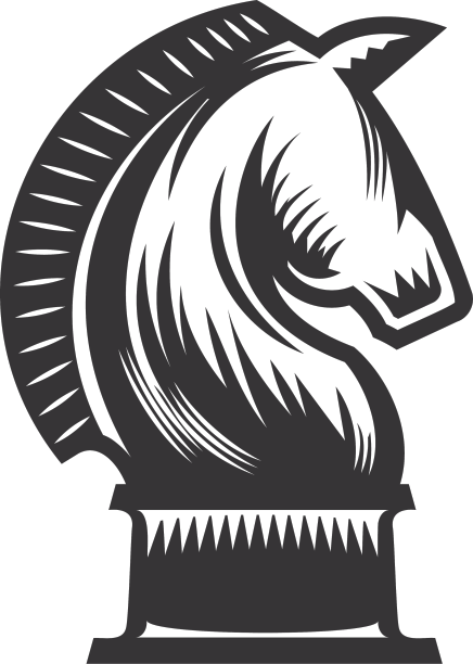 骑士象棋线条艺术图片下载