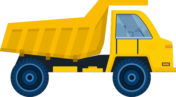 运输建筑货物的卡车图片下载