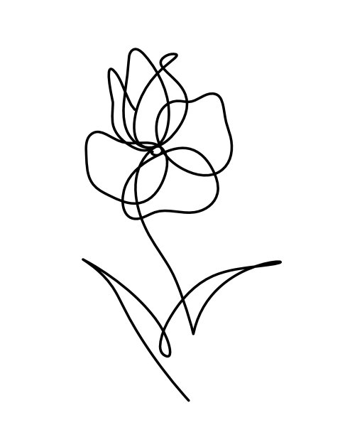 水彩抽象线画孤立上图片下载