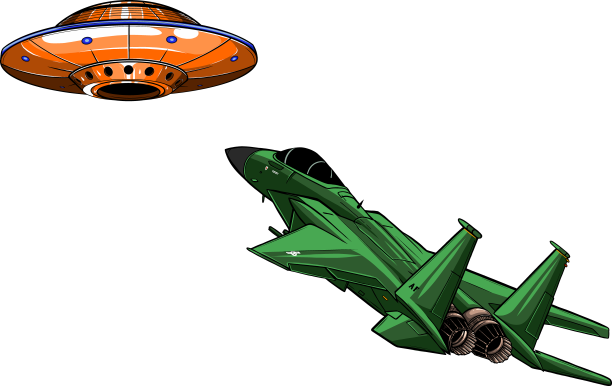 在扁平式UFO战斗图片下载