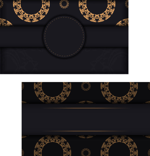 传单黑色与棕色希腊装饰图片下载