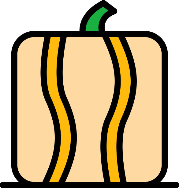 转基因西瓜图标颜色轮廓图片下载