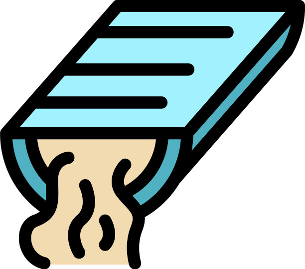 建筑天沟图标颜色轮廓图片下载