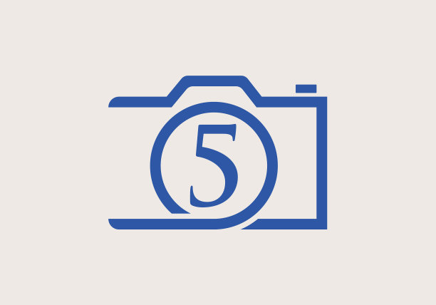 摄影标志设计上的字母5图片下载