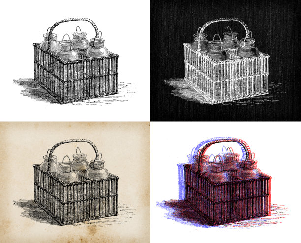 科学发现的古玩插图:养鱼图片下载