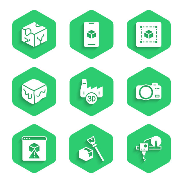 设置印刷厂行业等距立体3d图片下载