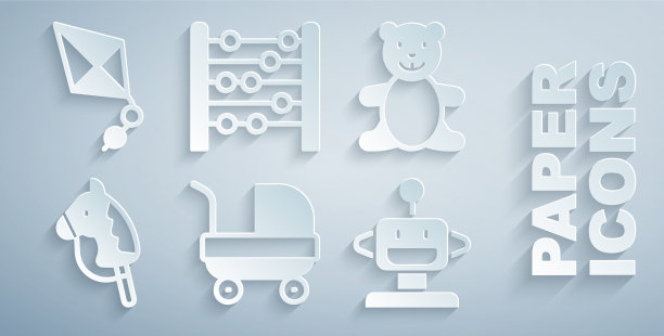 设置婴儿推车，泰迪熊，长毛绒玩具，玩具马图片下载