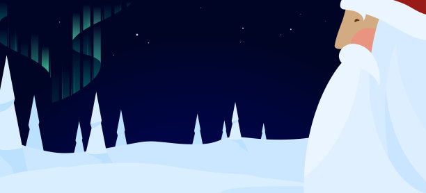 圣诞老人的旗帜图片下载