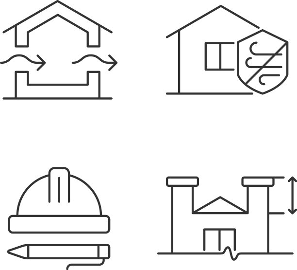 住宅建筑线性标准图片下载
