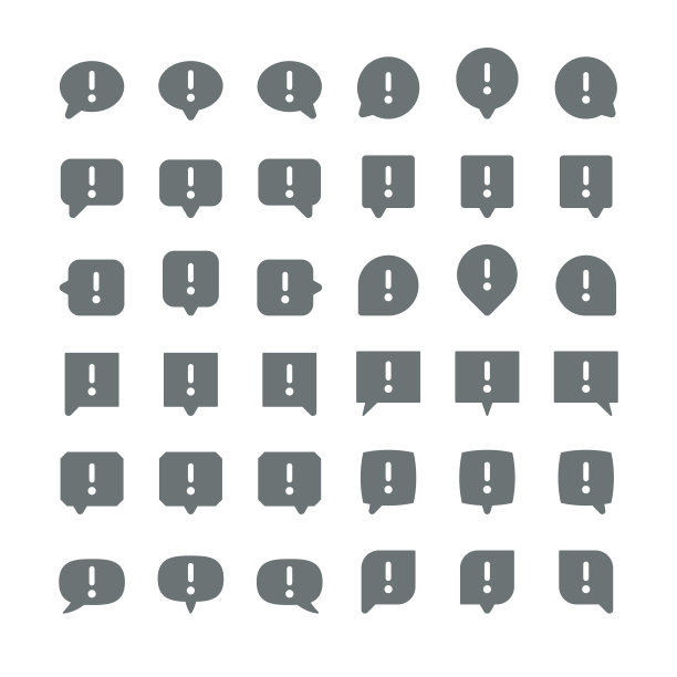 感叹号矢量图标，注意警告标志圆形气泡图片下载