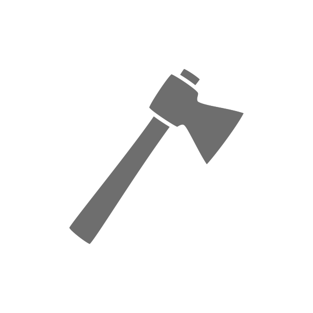 斧灰图标孤立在白色背景图片下载