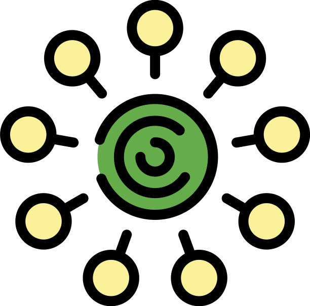 众筹星图图标颜色轮廓图片下载