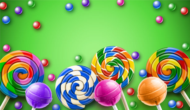 棒棒糖绿背景图片下载