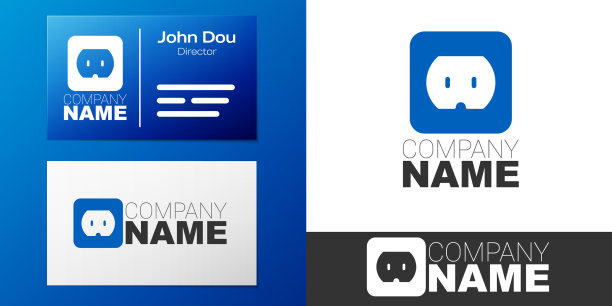 标识式插座图标隔离在白色上图片下载