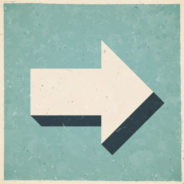 右箭头。复古风格的图标-旧的纹理纸图片下载