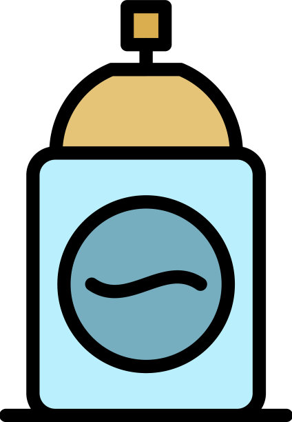 波浪除臭剂图标颜色轮廓图片下载