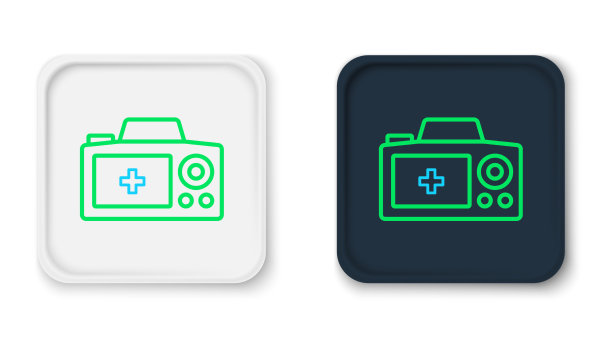 线照片相机图标孤立在白色图片下载