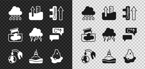 集云与雨上升全球水位图片下载