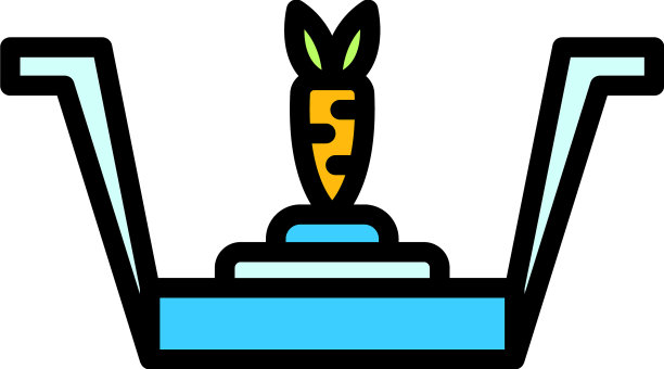 胡萝卜动物陷阱图标颜色轮廓图片下载