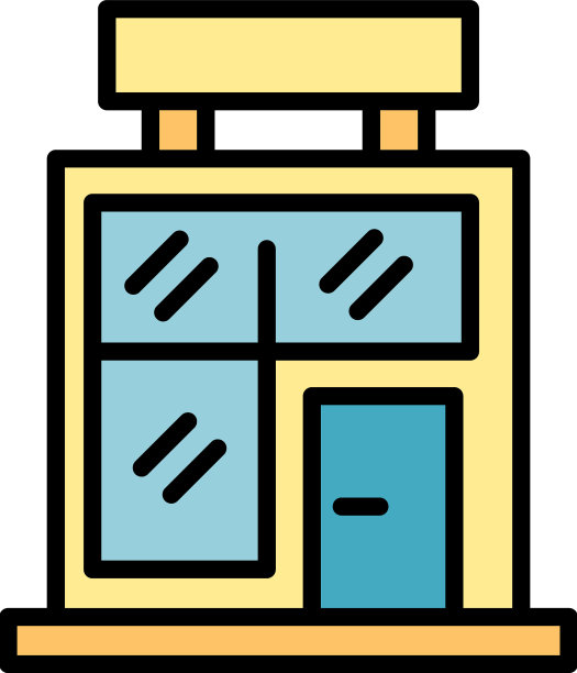 现代乳制品店图标颜色轮廓图片下载