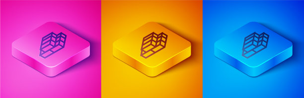2.5D线条纸币现金图标图片下载
