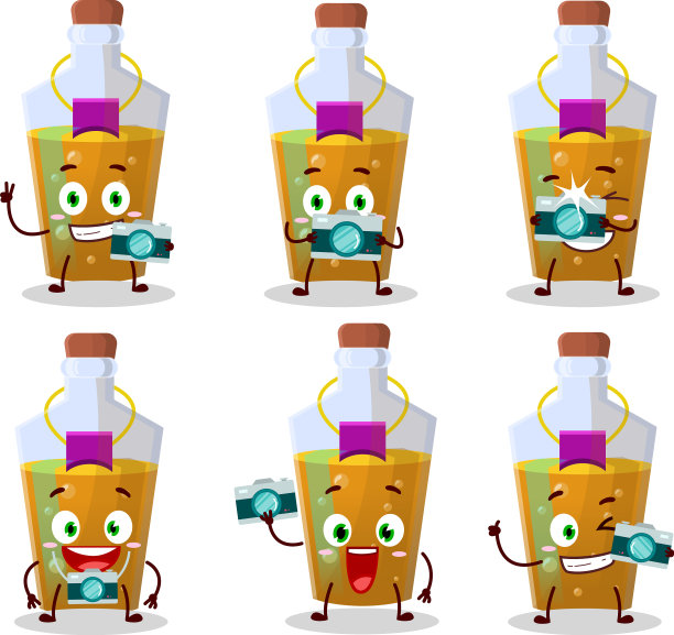 摄影师职业表情用橙色图片下载