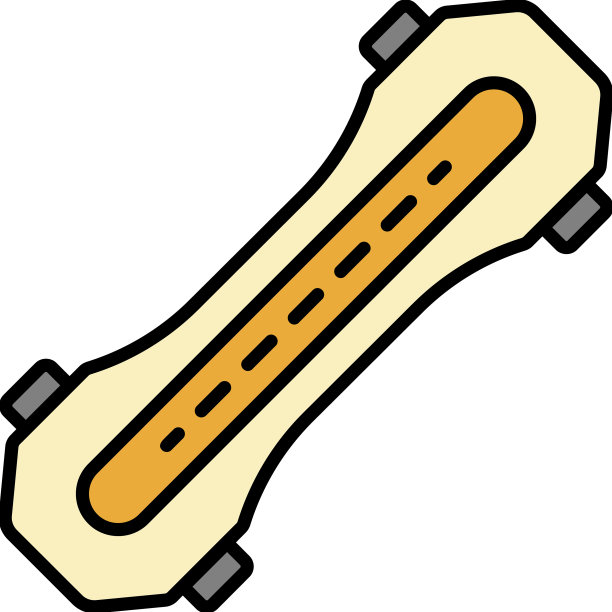 金属滑板图标颜色轮廓图片下载