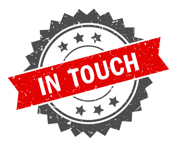 在接触-印章，印，印章模板。难看的东西效果。向量股票插图图片下载