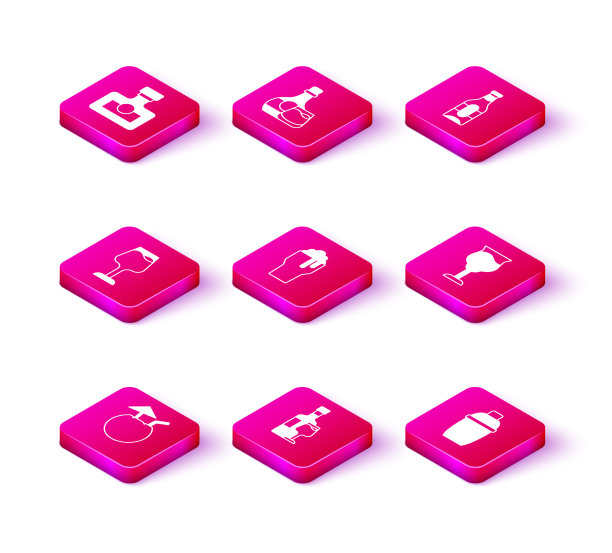 椰子鸡尾酒酒瓶配玻璃杯图片下载