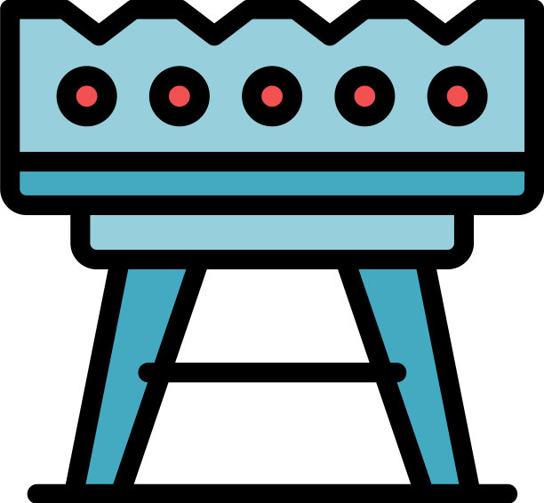 烧烤烤架图标颜色轮廓图片下载