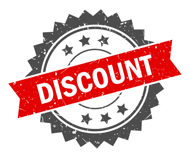 折扣-印章，印鉴，印章模板。难看的东西效果。向量股票插图图片下载