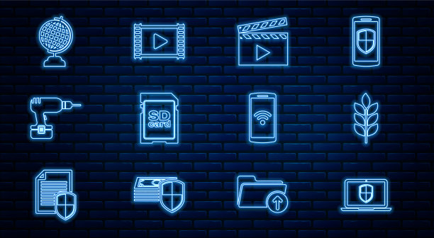 设线笔记本电脑与屏蔽麦电影拍板图片下载