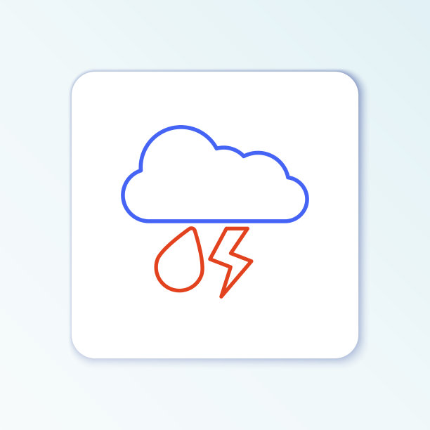 云雨闪电图标图片下载