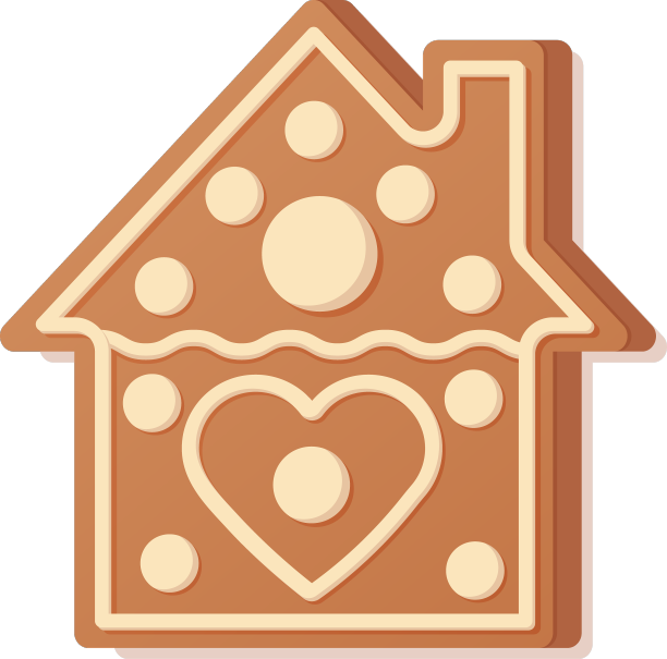 传统的姜饼屋背景孤立图片下载