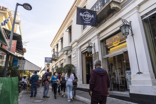 希腊雅典的硬石咖啡馆图片下载