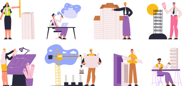建筑师、工程师、建筑商和建筑业图片下载