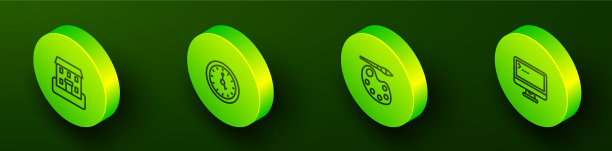 设置等距线校舍时钟油漆图片下载