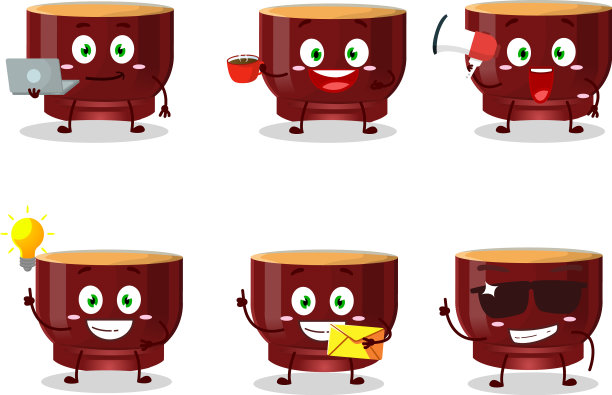 卡瓦饮料卡通人物有各种类型图片下载