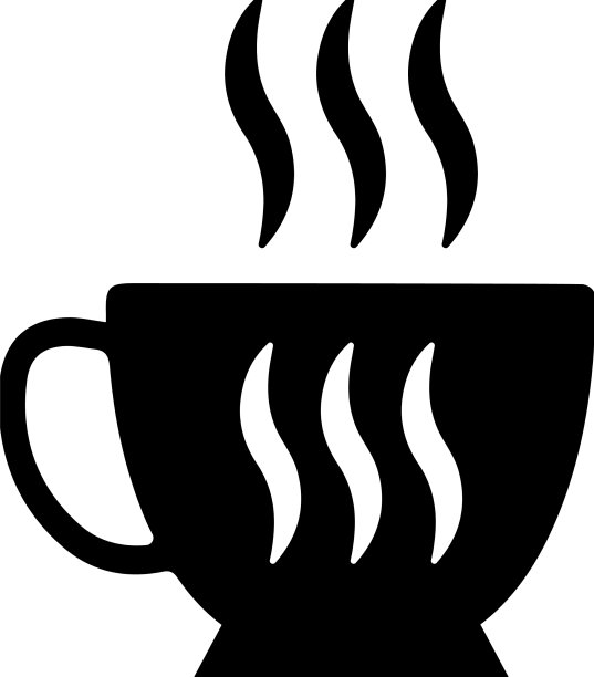 黑色咖啡杯图标图形图片下载