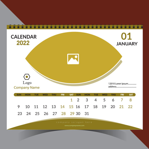 2022年用于组织的台历图片下载