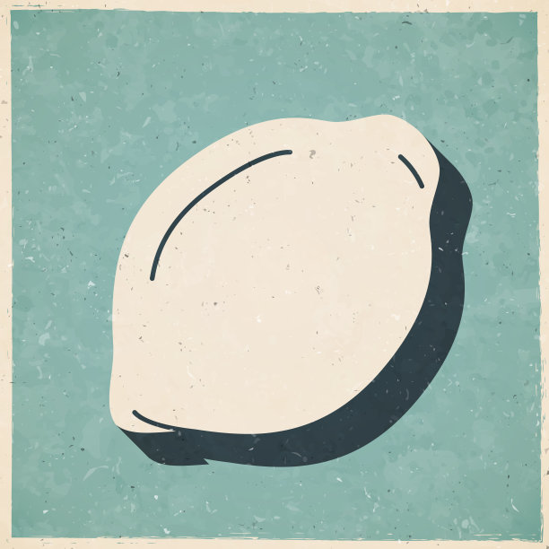 柠檬。复古风格的图标-旧的纹理纸图片下载