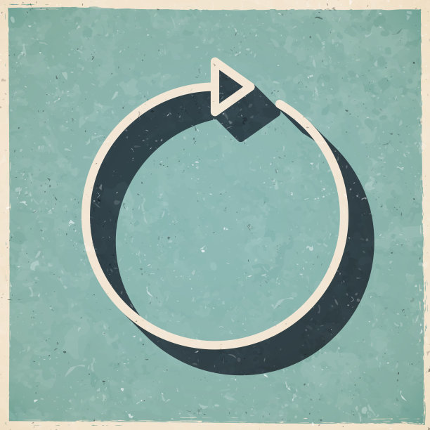 刷新。复古风格的图标-旧的纹理纸图片下载