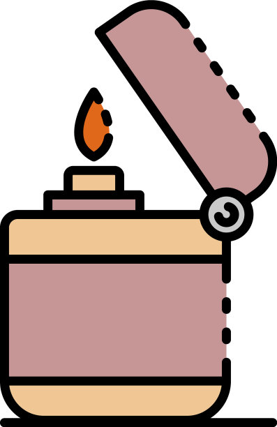 现代打火机图标颜色轮廓图片下载