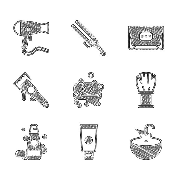 固定条肥皂泡沫霜化妆品管图片下载