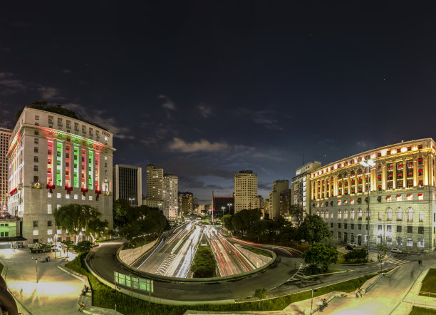 Anhangabau山谷全景图片下载