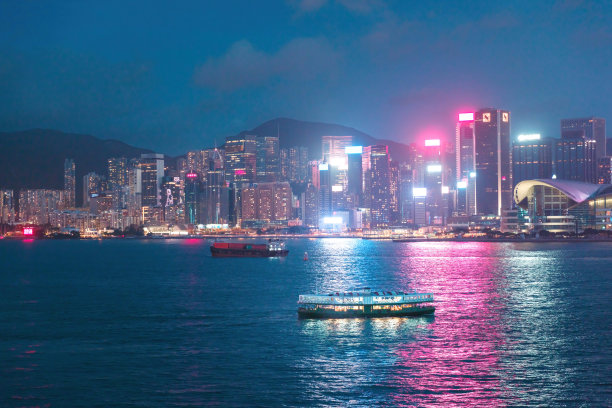 香港维多利亚港，著名的旅游景点图片下载