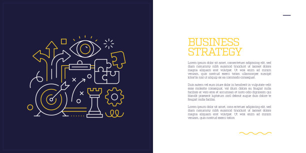 向量集插图企业战略概念。线条艺术风格的网页，横幅，海报，印刷等背景设计。矢量插图。图片下载