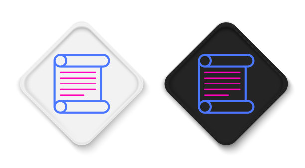 线法令纸羊皮纸卷轴图标图标图片下载